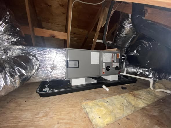 Attic air handler install