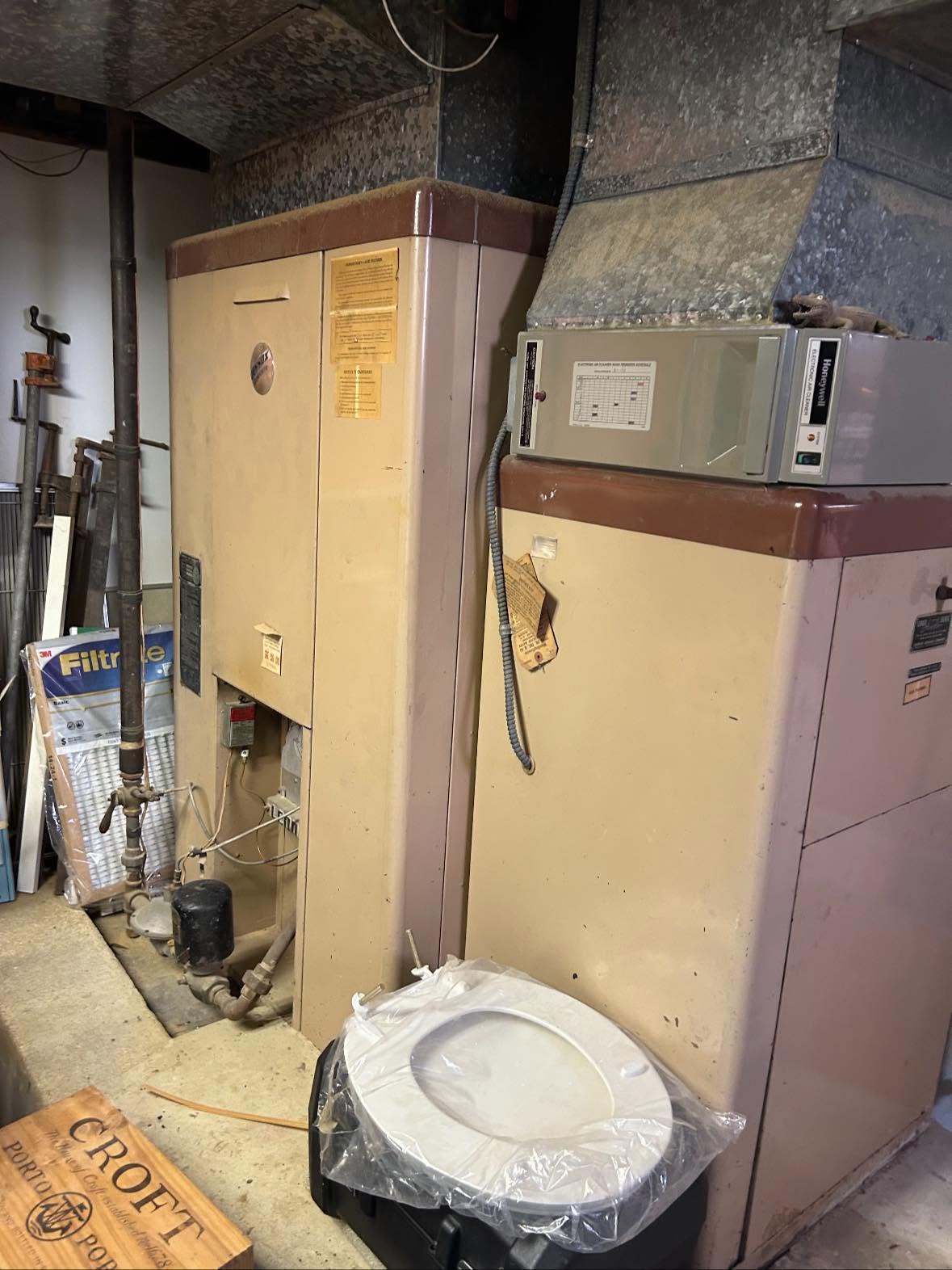 Before: aging furnace